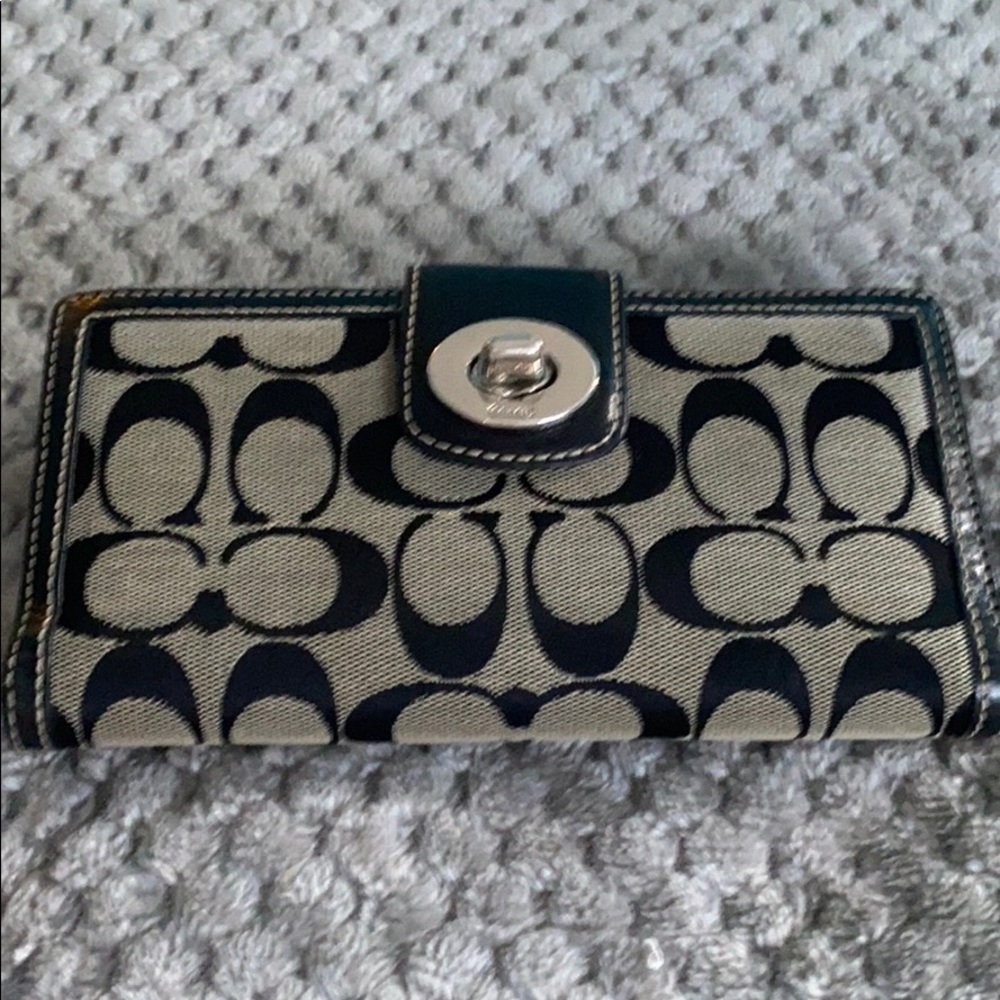 Coach Signature Wallet with checkbook holder